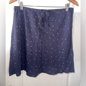 Madewell Navy Mini Skirt with White Dots